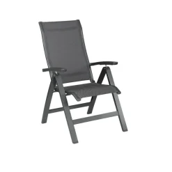 Kettler Altura Curve verstelbare tuinstoel antraciet
