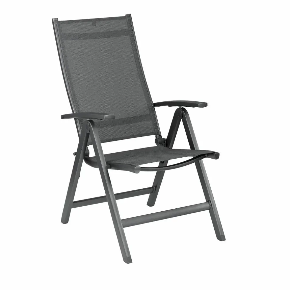 Kettler Easy verstelbare tuinstoel antraciet