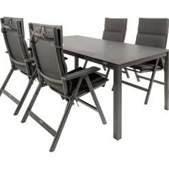 Kettler HPL 180 Basic Plus 4 verstelbaar tuinset jura  antraciet