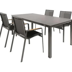 Kettler HPL 180 Diamond 4 dining tuinset jura antraciet