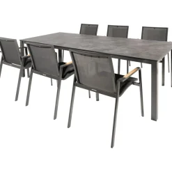 Kettler HPL 220 Diamond 6 dining tuinset antraciet