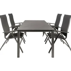Kettler HPL 180 Legato 4 verstelbaar tuinset jura  antraciet