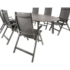 Kettler HPL Edge 240 Easy 6 verstelbaar tuinset antraciet