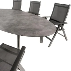 Kettler HPL Edge 240 Easy 6 verstelbaar tuinset antraciet