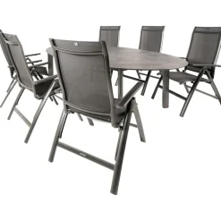 Kettler HPL Edge 240 Legato 6 verstelbaar tuinset  antraciet