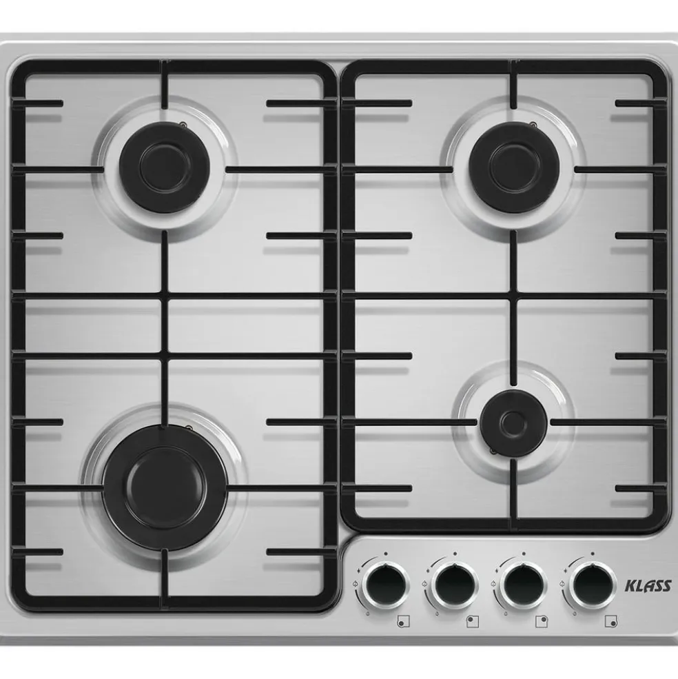 Klass RVS 4-pits kookplaat