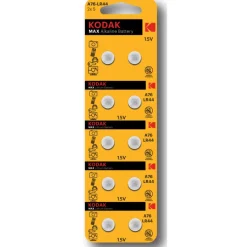 Kodak Alkaline LR44 knoopcel batterij 10-pack