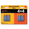 Kodak Max Alkaline AAA batterij 8-pack