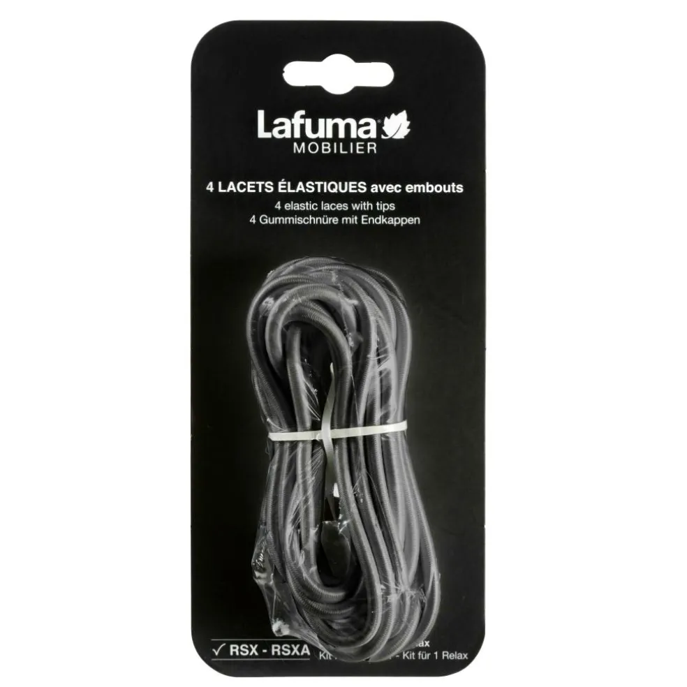 Lafuma Elastiek relaxstoelen grey orage per 4 stuks