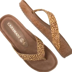 Lazamani Laura slippers dames leopard