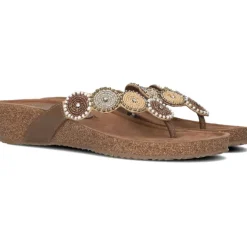 Lazamani Mara slippers dames beige