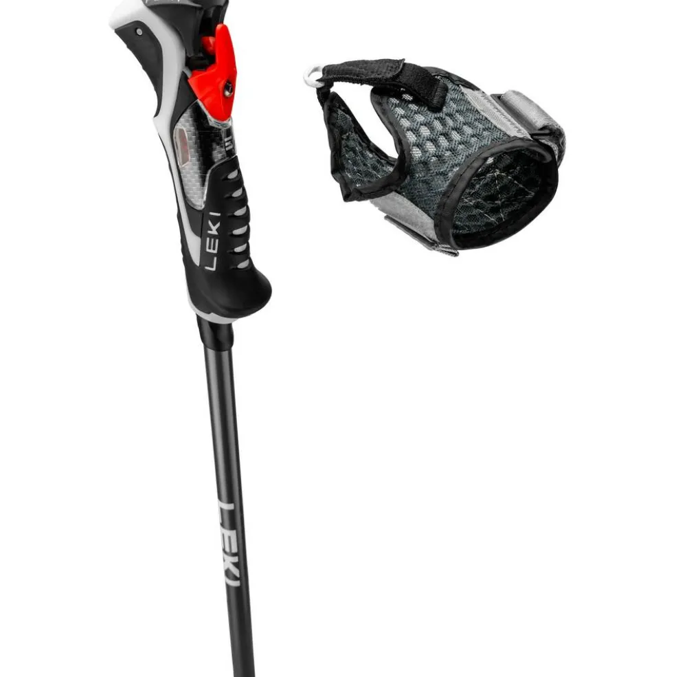 Leki Carbon 14 3D skistokken black dark anthracite bright red