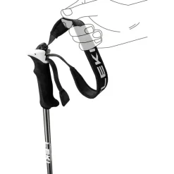 Leki Elite Lady skistokken dames black dark  anthracite white