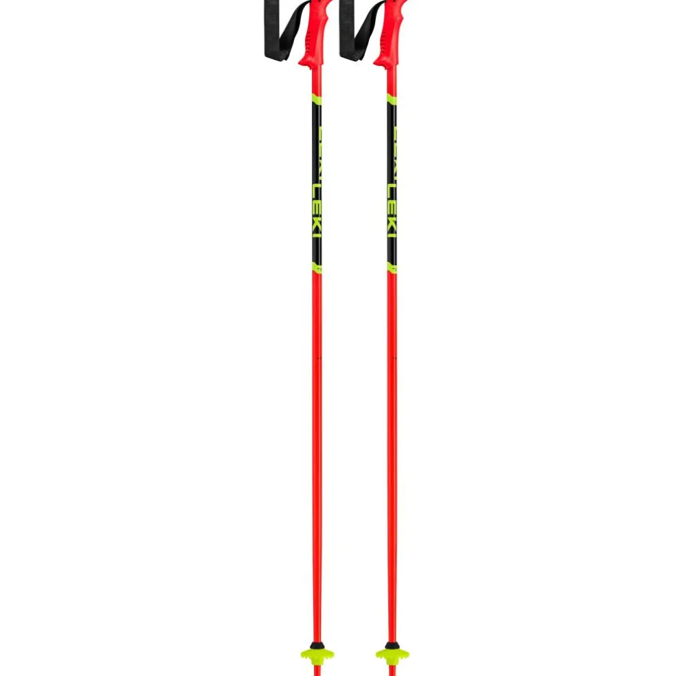 Leki Racing Kids skistokken junior bright red black neon yellow