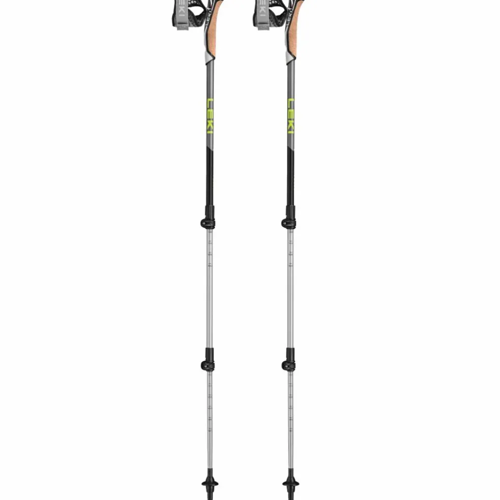 Leki Traveller Alu wandelstokken black silvergrey neon yellow