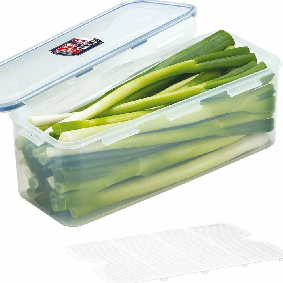 Lock & Lock Hoge vershouddoos met tray 3,4 liter transparant