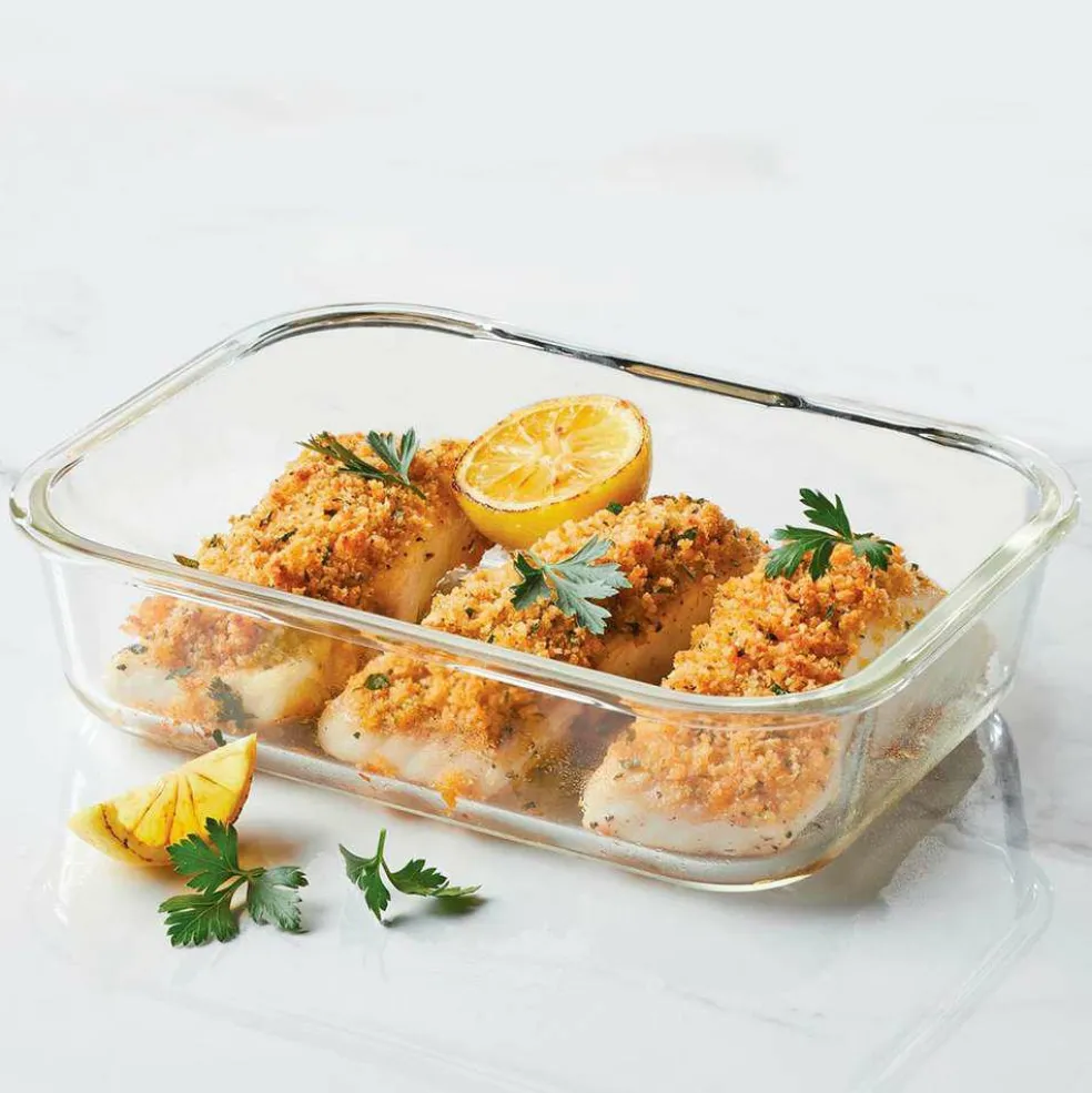 Lock & Lock Ovenschaal met deksel 1,6 liter glas