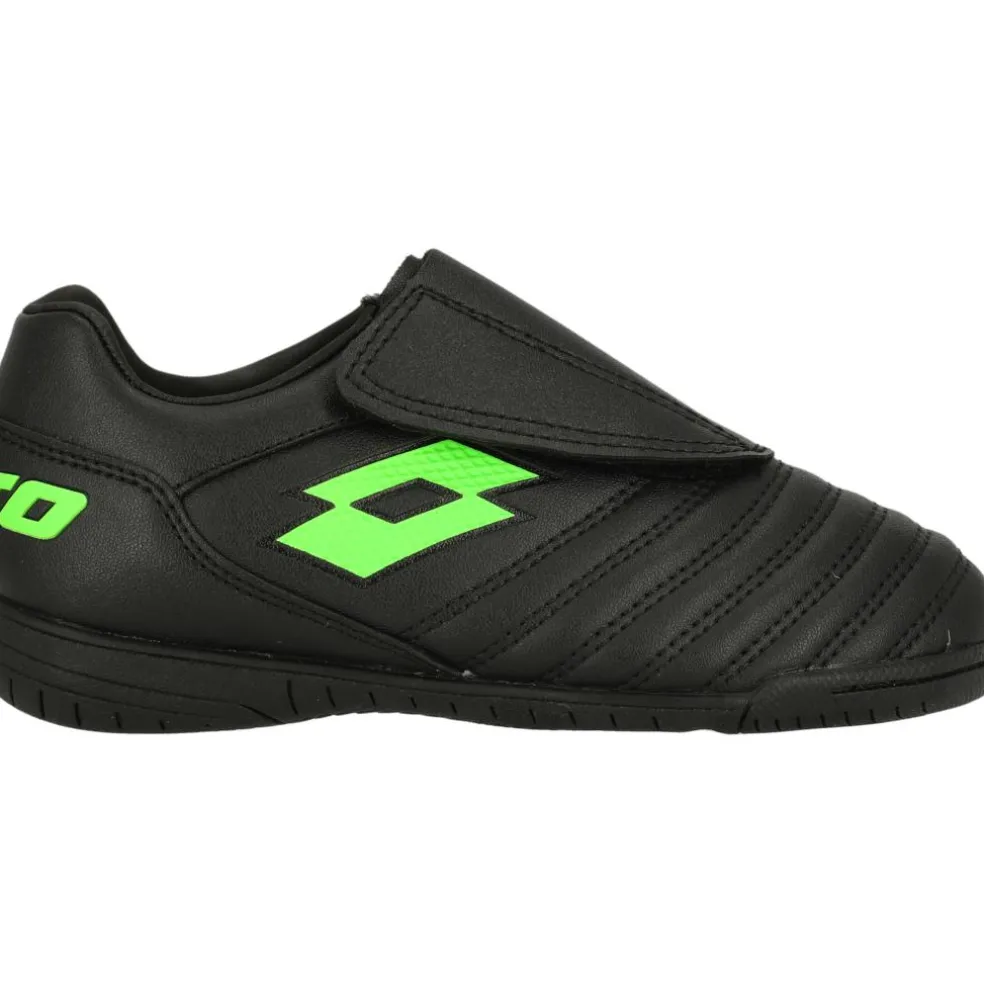 Lotto Milano 700 ID K zaalvoetbalschoenen junior all black spring green