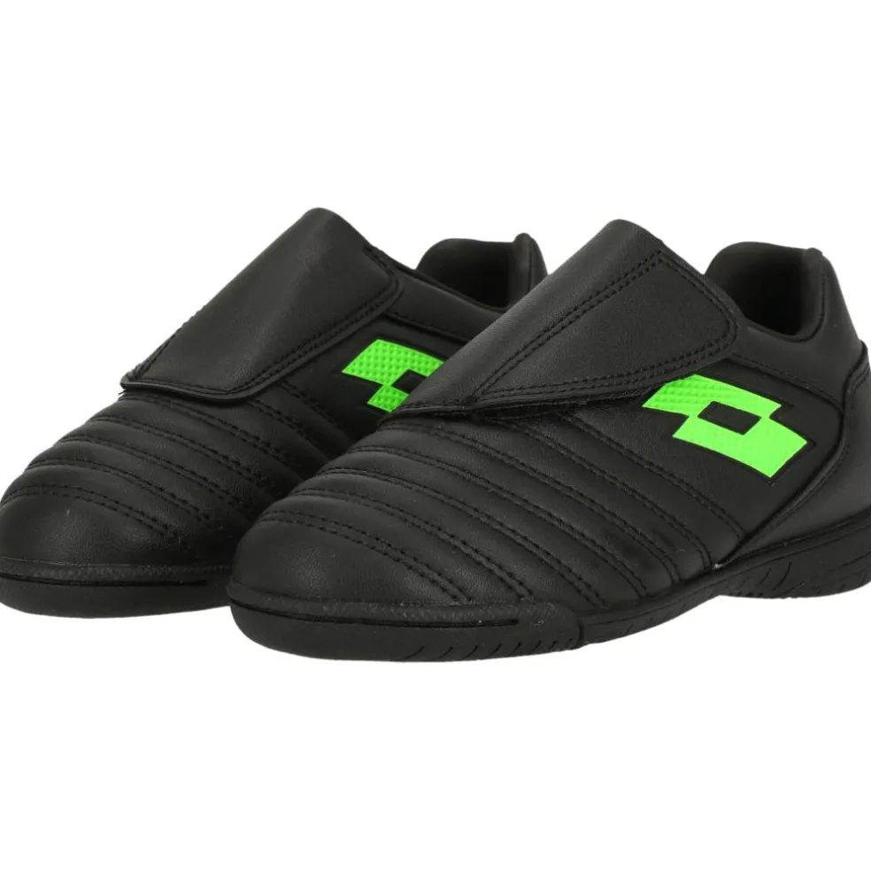 Lotto Milano 700 ID K zaalvoetbalschoenen junior all black spring green