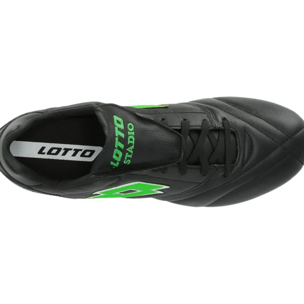 Lotto Stadio 200 FG voetbalschoenen heren all black spring green