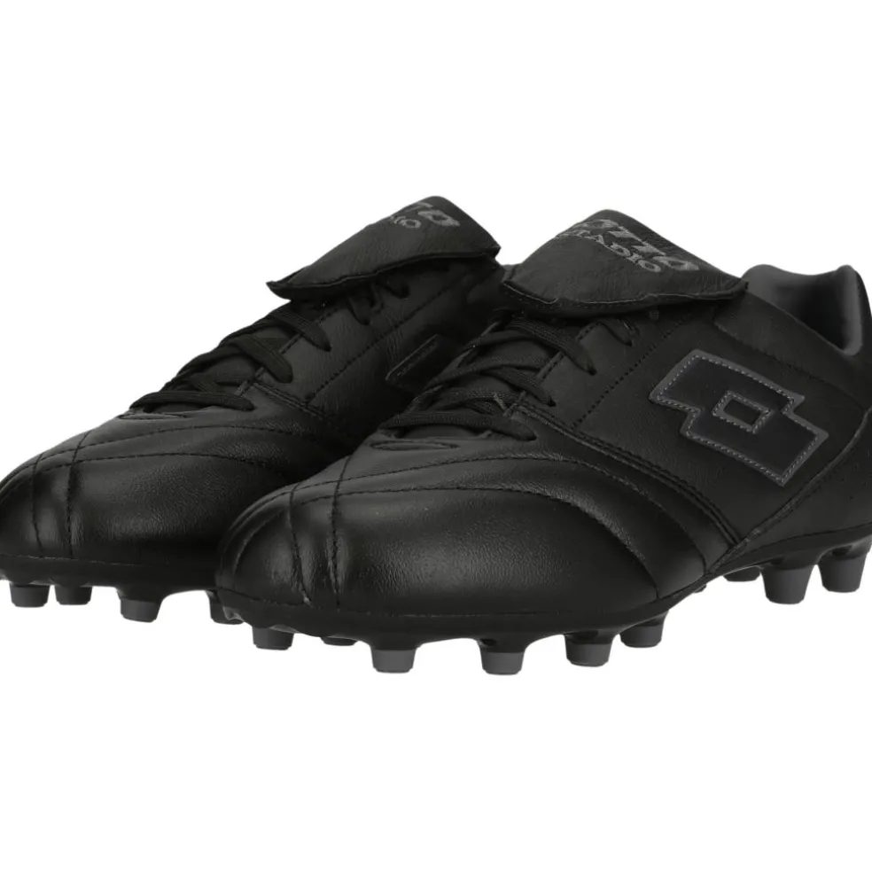 Lotto Stadio 200 FG voetbalschoenen heren all black asphalt