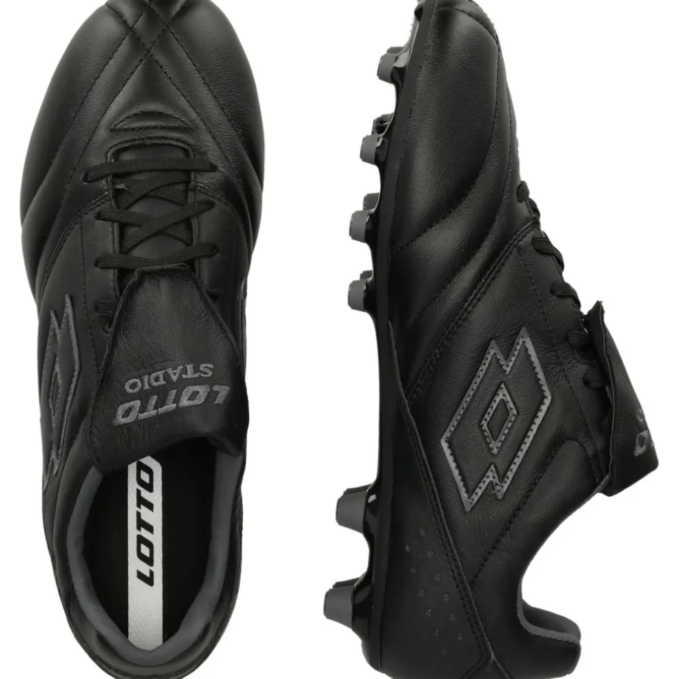 Lotto Stadio 200 FG voetbalschoenen heren all black asphalt
