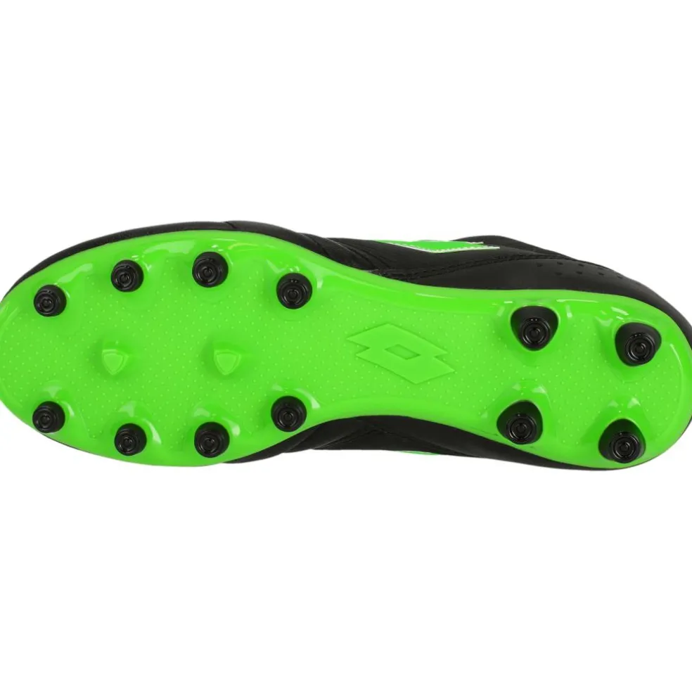 Lotto Stadio 200 III FG voetbalschoenen heren all black spring green