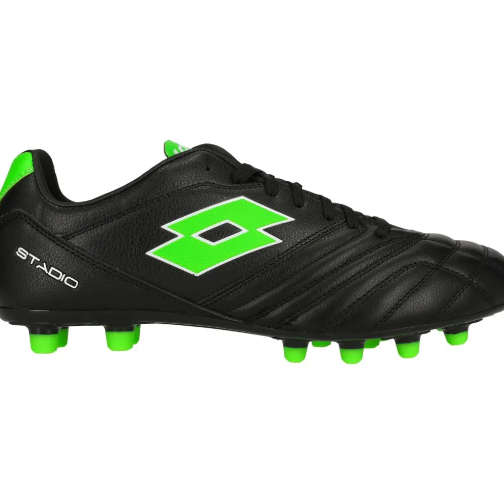 Lotto Stadio 300 III FG voetbalschoenen heren all black spring green