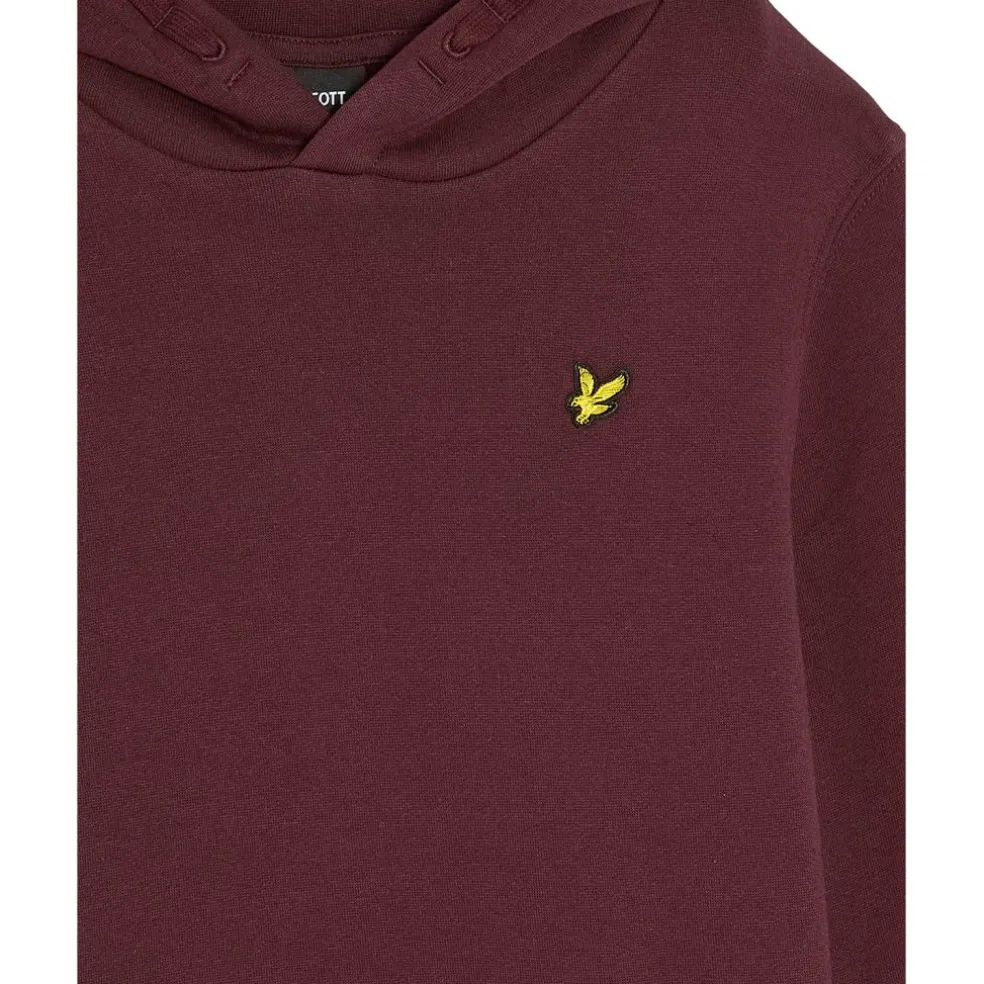 Lyle & Scott Brush Back Pullover hoodie junior burgundy