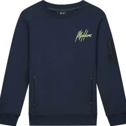 Malelions Counter sweater junior navy bright yellow