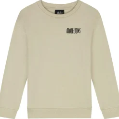 Malelions Hollywood Map sweater junior beige
