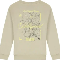 Malelions Hollywood Map sweater junior beige