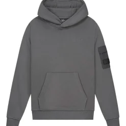 Malelions Nylon Pocket hoodie junior anthracite