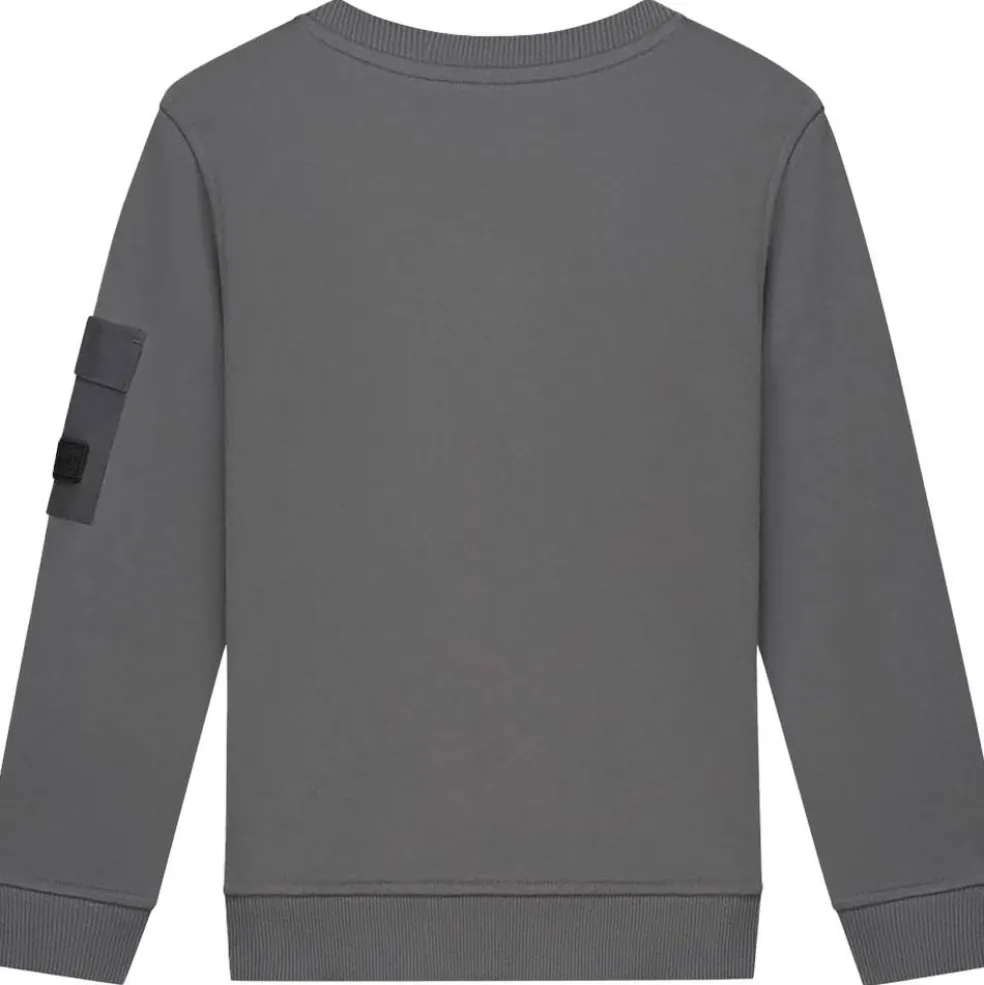 Malelions Nylon Pocket sweater junior anthracite