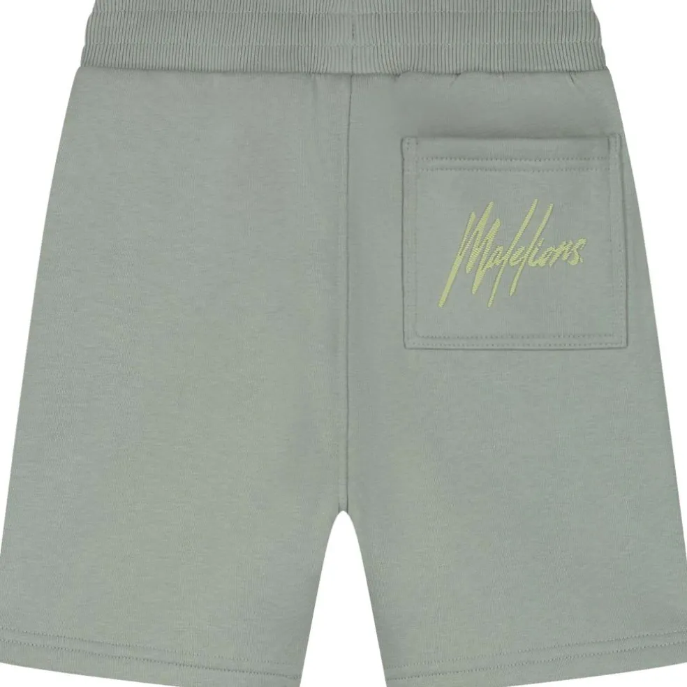 Malelions Striped Signature short junior agave green