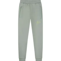 Malelions Striped Signature joggingbroek junior agave green
