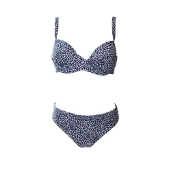 Manouxx Small Dot Wire bikini dames navy white