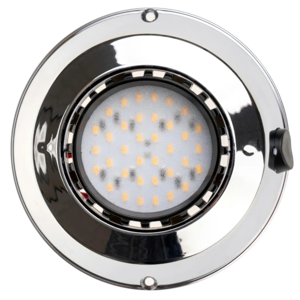 Marine LED Cor opbouwspot met schakelaar chroom