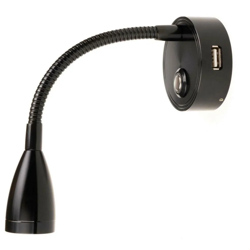 Marine LED Mini Flex USB led opbouwspot zwart