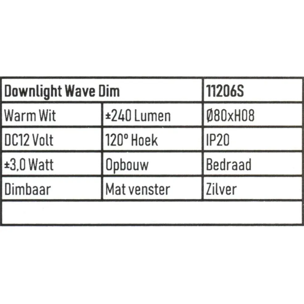 Marine LED Wave opbouw spot zilver