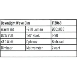 Marine LED Wave opbouw spot zwart