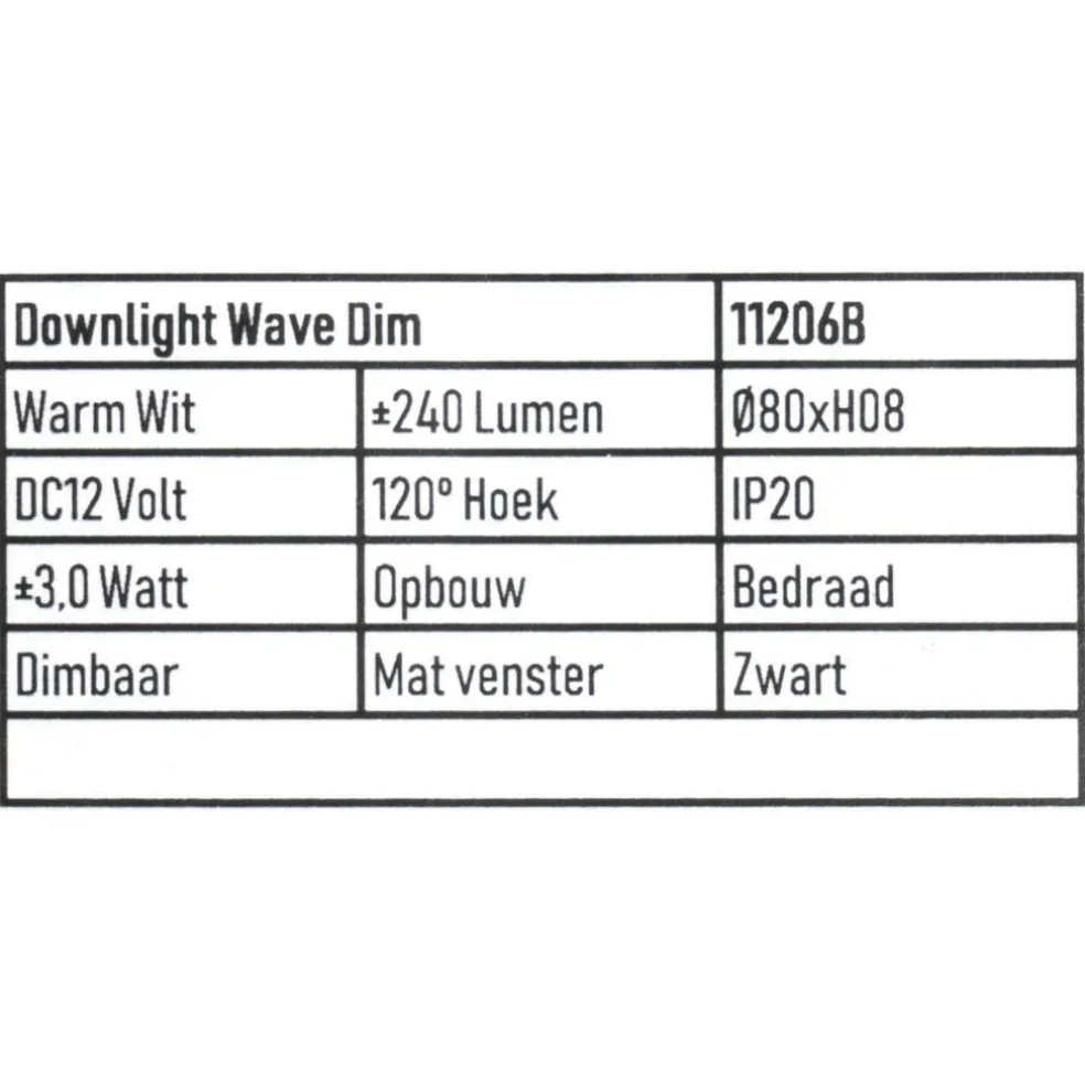 Marine LED Wave opbouw spot zwart
