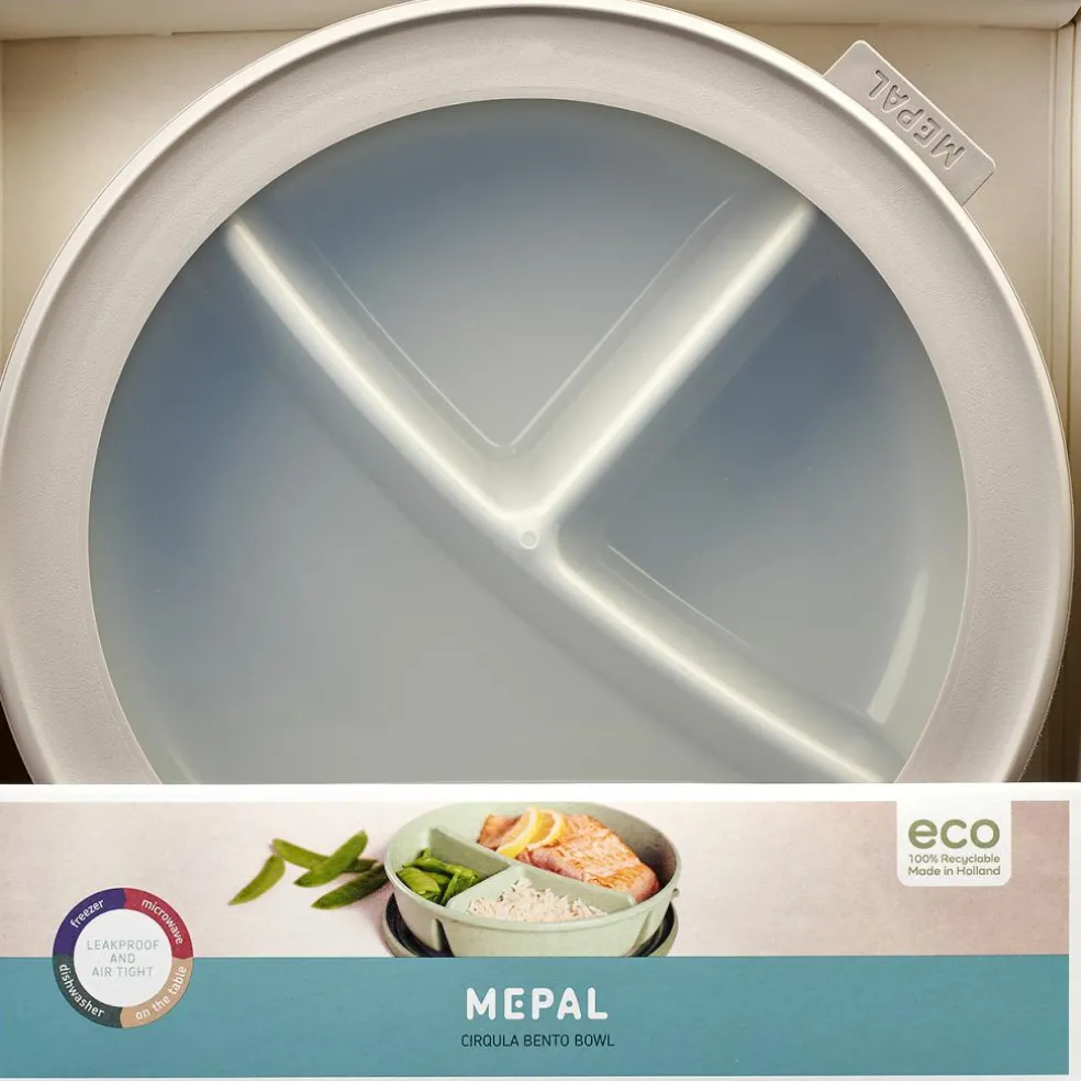 Mepal Cirqula Bento multikom vershouddoos rond 1 liter nordic white