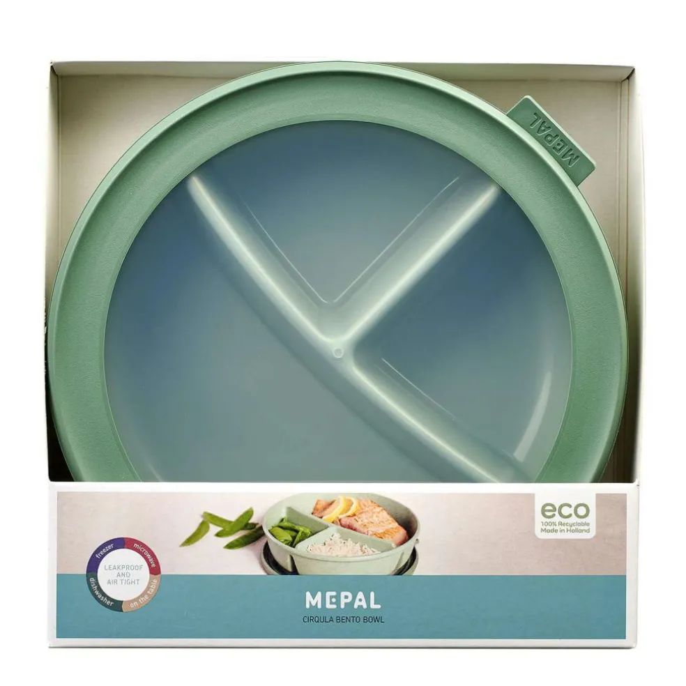 Mepal Cirqula Bento multikom vershouddoos rond 1 liter nordic sage