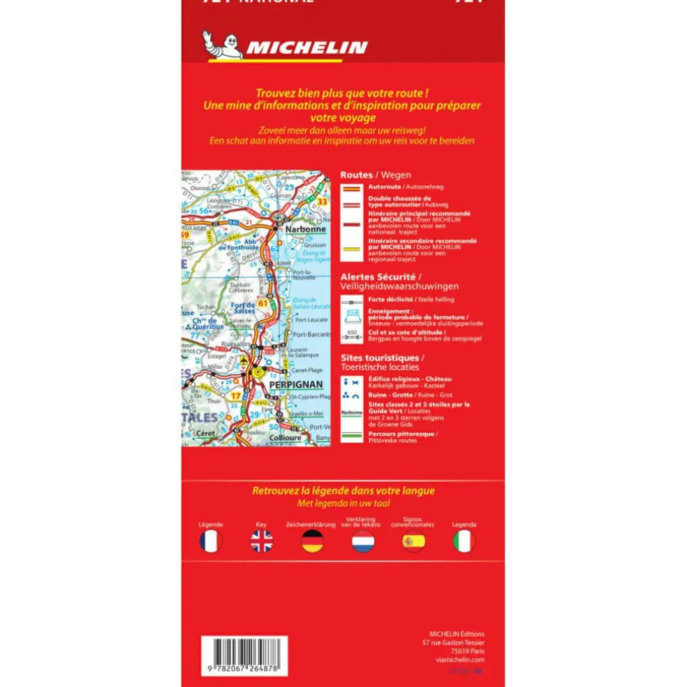 Michelin 721 Frankrijk wegenkaart 2025
