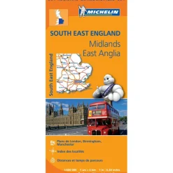 Michelin 504 Zuidoost-Engeland Midlands East Anglia  wegenkaart