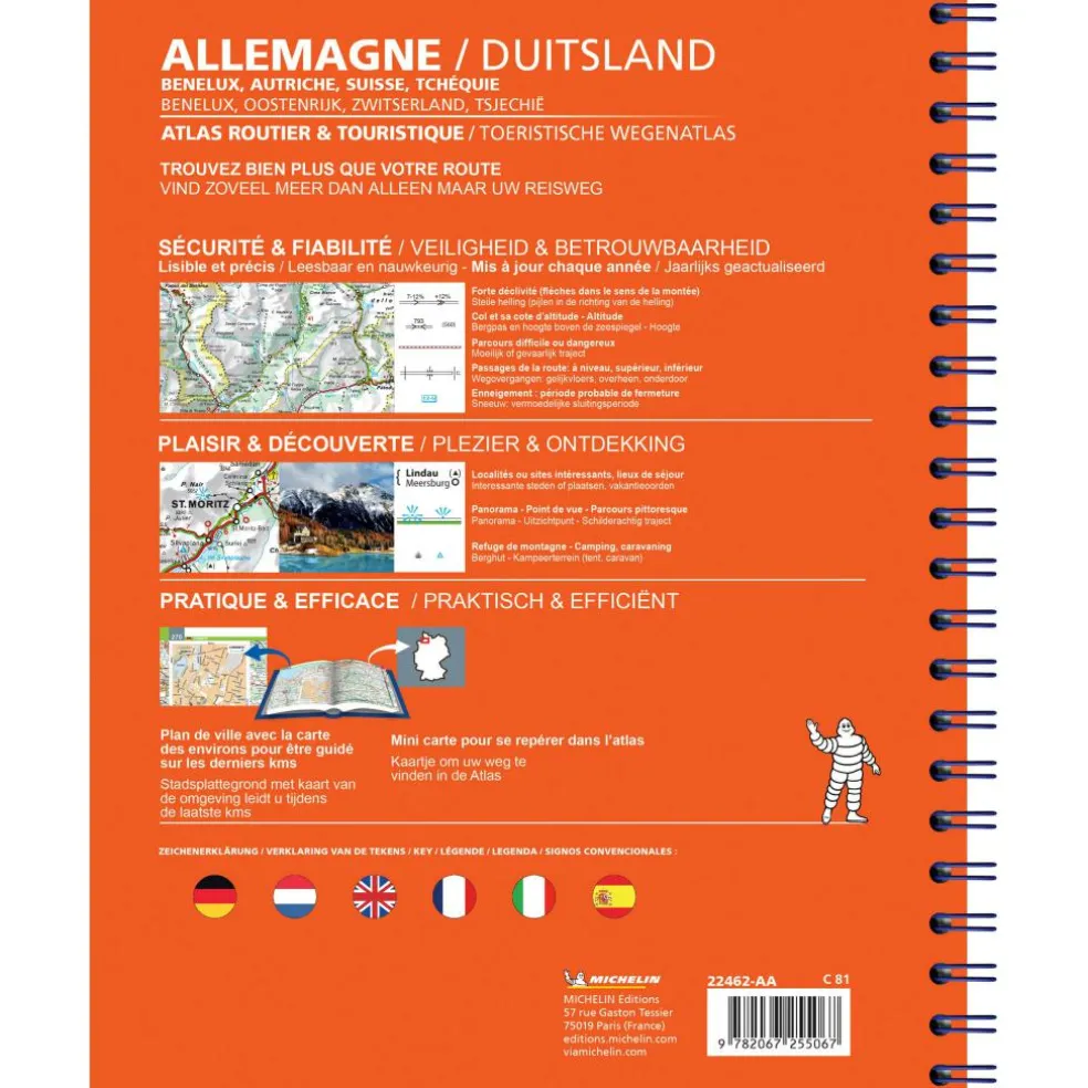 Michelin Duitsland Benelux Oostenrijk Zwitserland Tsjechië wegenkaart