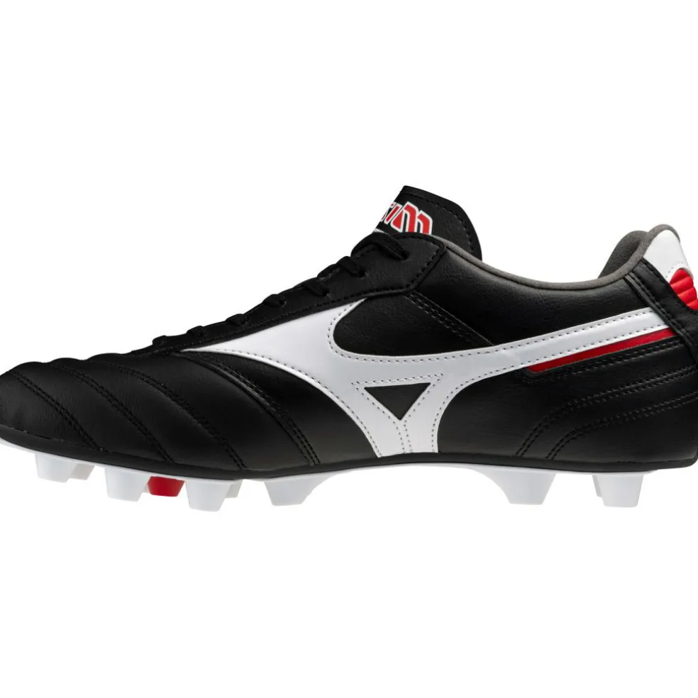 Mizuno MORELIA II PRO FG - AG voetbalschoenen heren black white chinese red