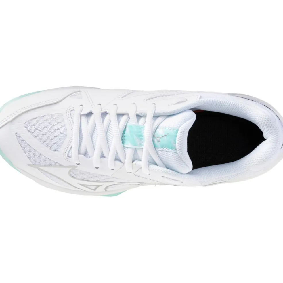 Mizuno Thunder Blade Z indoorschoenen dames white blue tint