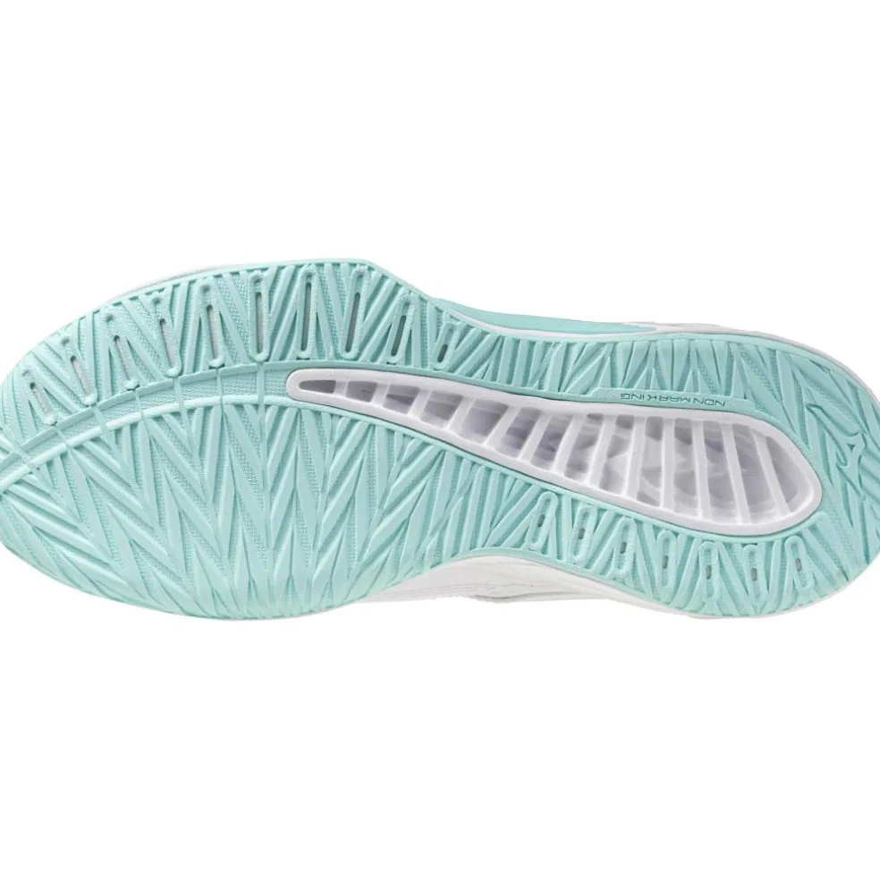 Mizuno Thunder Blade Z indoorschoenen dames white blue tint